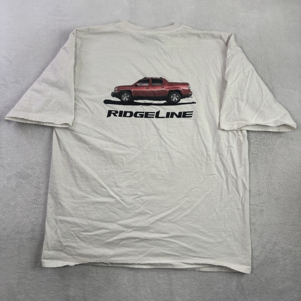 VTG Fruit of the Loom Chevrolet Ridgeline White SS Graphic Promo Shirt Men's XL
